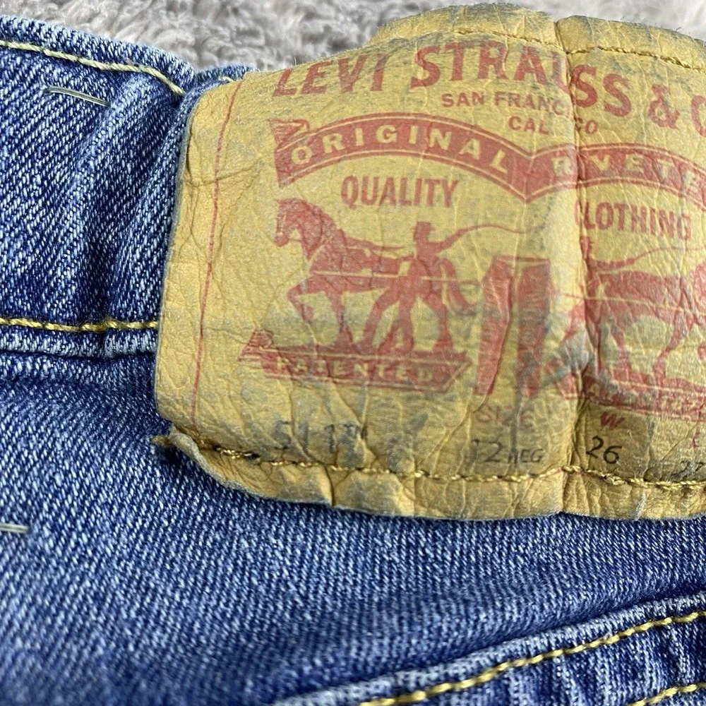 Levis 511 Jeans Youth‎ 12 Reg 26x27* Blue Slim Flex Stretch Denim